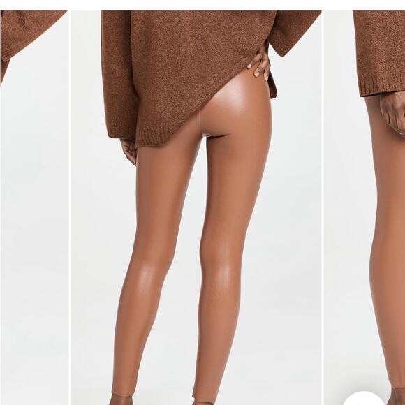 Commando Faux Leather Leggings Cocoa Size Small - Picture 2 of 11